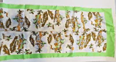 Fun Scarf with Deer Hunting theme riders on horseback dogs