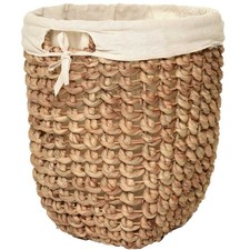 Wäschekorb Tinozza Wasserhyazinthe 40x40x45 cm Natur Rund