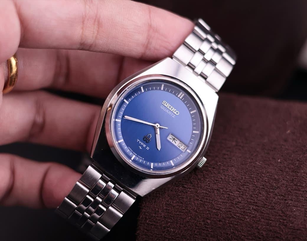 時計 SEIKO TYPE II 4336-7000 DAINI 1977 Vtg 1977 Seiko Quartz Type II 4336-7000 Men's Watch [English-Kanji