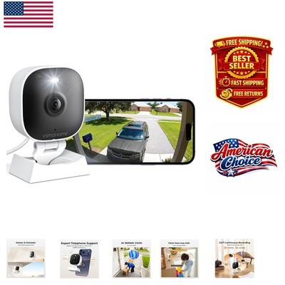 Weatherproof Indoor/Outdoor Security Camera with 24/7 Recording & App Control