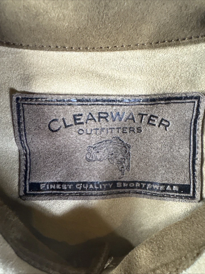 Clearwater Outfitters Brown Faux Suede Button Down Long Sleeve Shirt Mens XL - Image 4 of 4