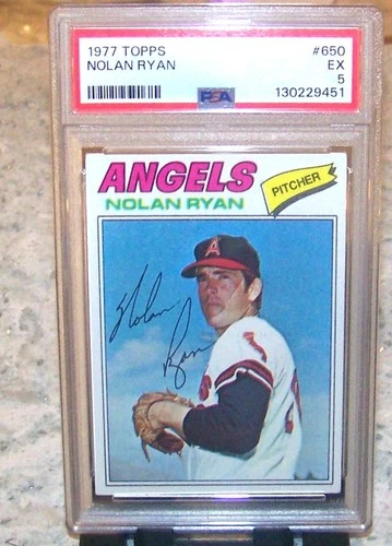 1977 Topps PSA 5 EX #650 Nolan Ryan California Angels