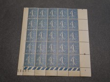 FRANCE BLOC 25 TIMBRES N°205 TYPE SEMEUSE NEUFS**. COTE 400 EUROS