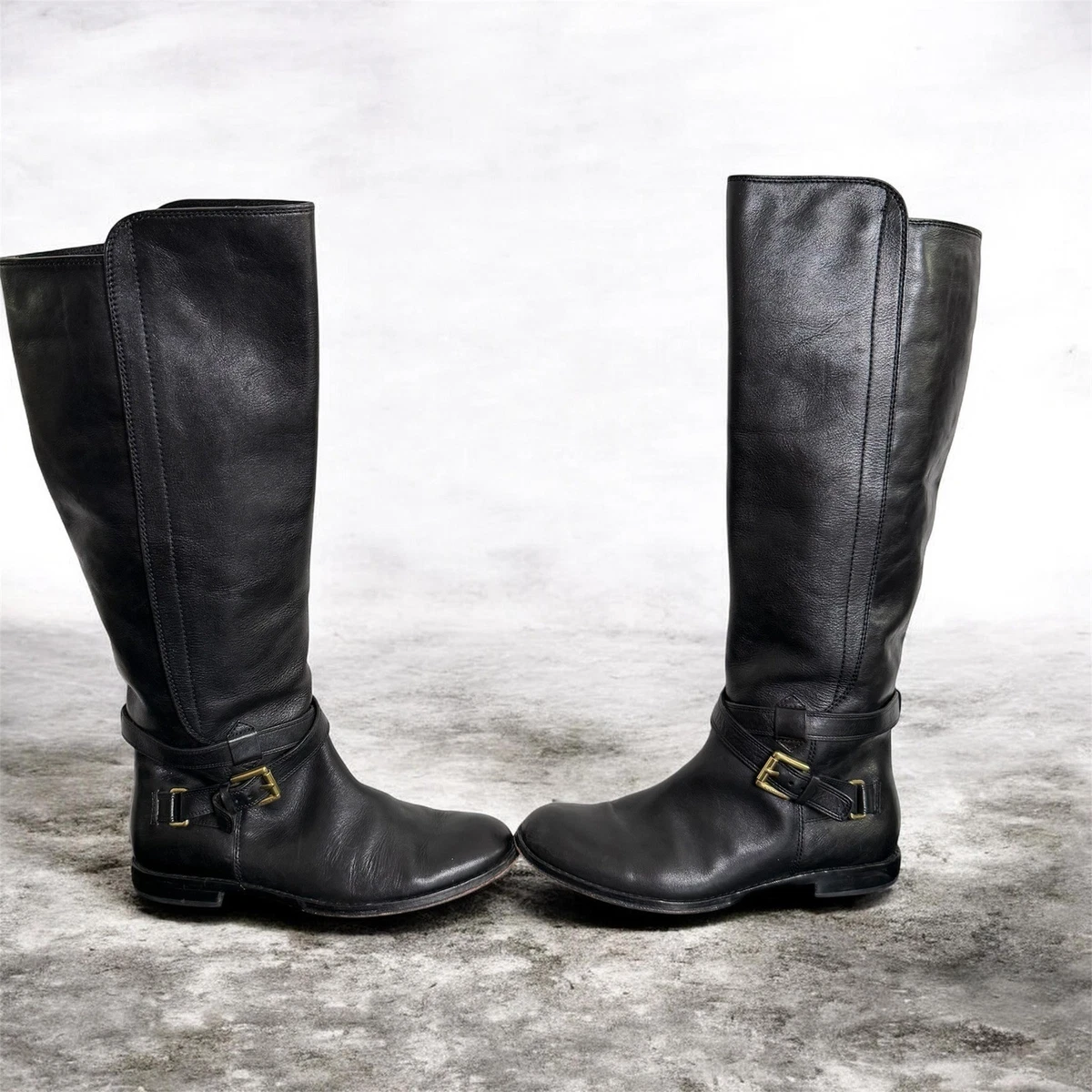 Bottes D'équitation Vintage Königs - Cuir Noir - Taille US 7.5 - Années 90