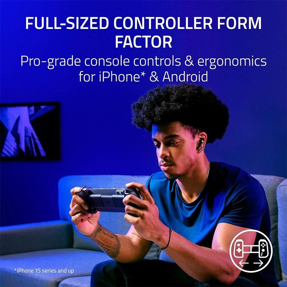 Razer Kishi V3 Full-Sized USB C Gaming Controller for iPhone 15 & 16, Android - Image 2 of 4