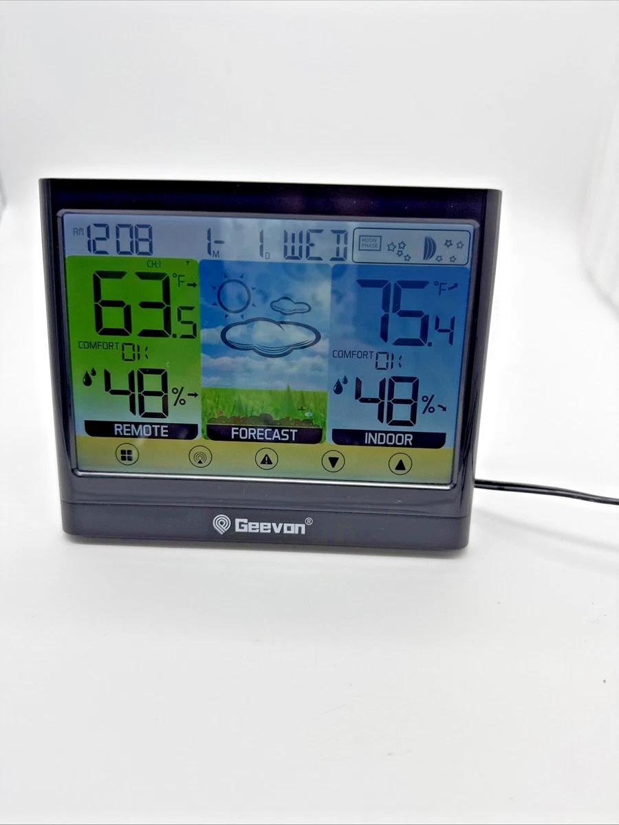 Weerstation met windmeter en barometer, binnen en buitenmeti - Advertentie 767767