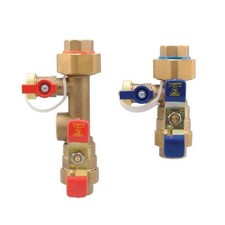 WATTS 0100165 Tankless Water Heater Valve Set 1" Copper Silicon FNPT x Socket
