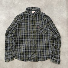 Levi's Shirt Mens XL Western Plaid Long Sleeve Button-Up, Green