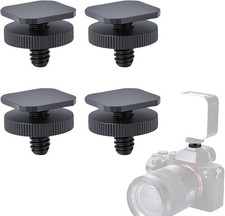 1/4 Inch Camera Adapter Screws, 4 Packs Versatile Flash Hot Shoe Mounts, For