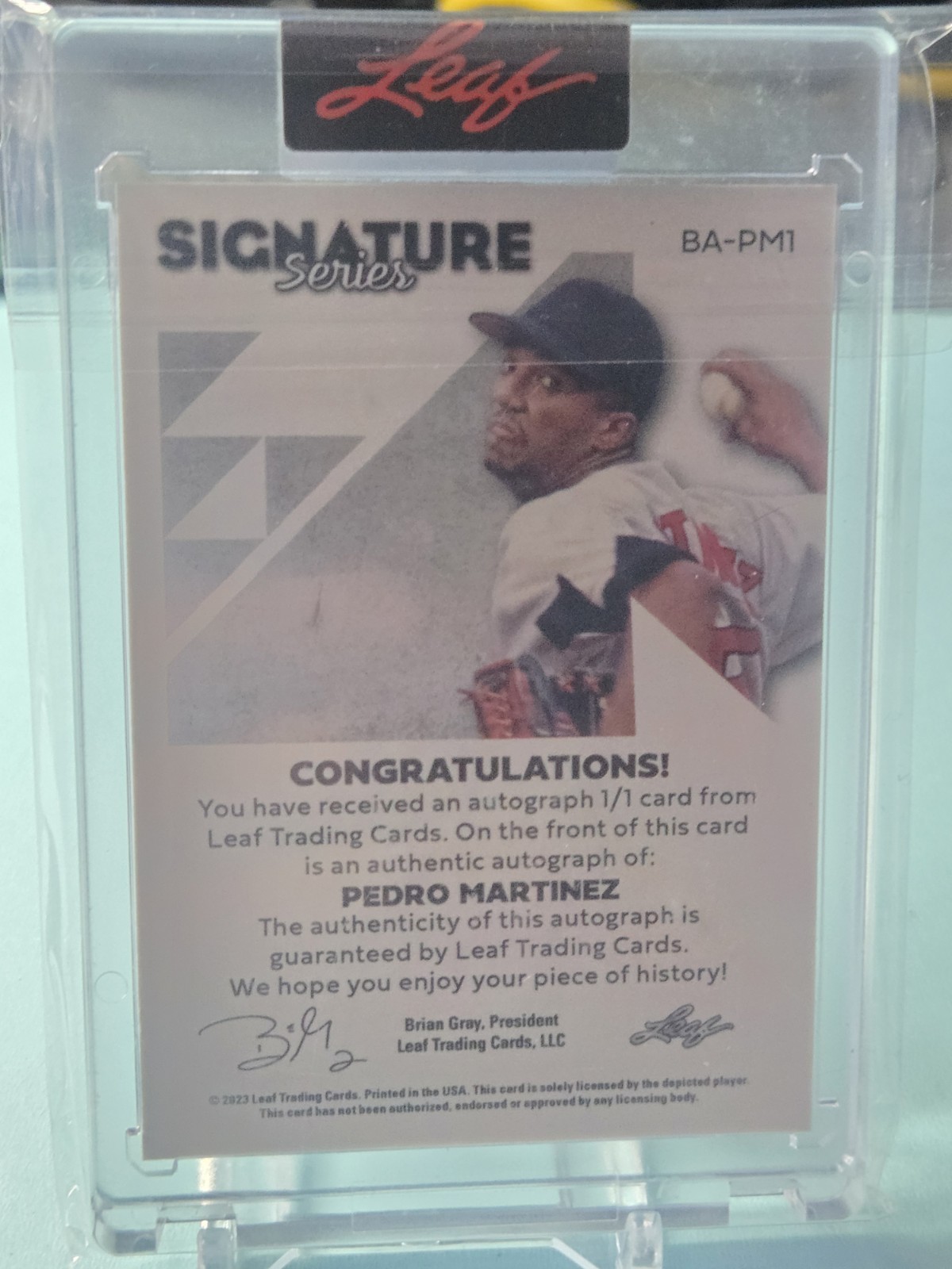 Pedro Martinez 2023 Leaf Signature Series 1/1 Autograph Auto #BA-PM1 Red Sox view 7