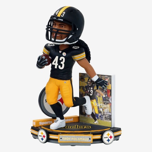 Troy Polamalu Pittsburgh Steelers Curtain Call Sports Illustrated SI Bobblehead