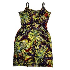 Love J 3X Bodycon Dress Colorful Abstract Tie Dye Y2K Festival Clubwear