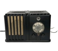 Airline 62-465 "Teledial" Antique Radio WORKING 6 VOLT MODEL WITH TUNING EYE