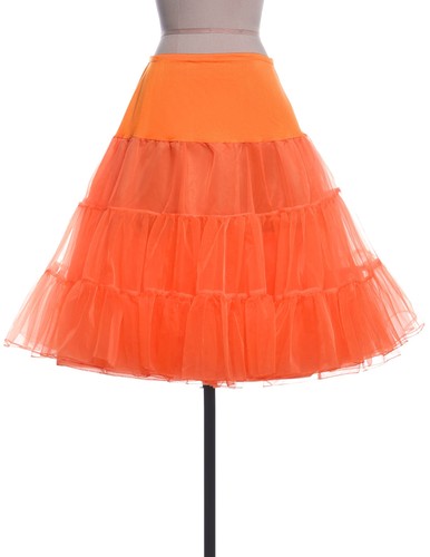 Unterrock Petticoat Hochzeitkleid Knielang Mehrfarbig Partykleid Vintage Voile - Bild 6 von 50