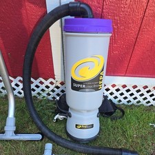 Proteam Super Coachvac Commercial Backpack Vacuum   Canister W/HOSE +Attachments