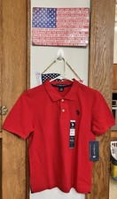 Boys Red Polo Shirt Size L 10-12