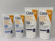 4 ~ CeraVe Hydrating Mineral Face & Body SPF 50 Sunscreen Combo ~ 08/2026+