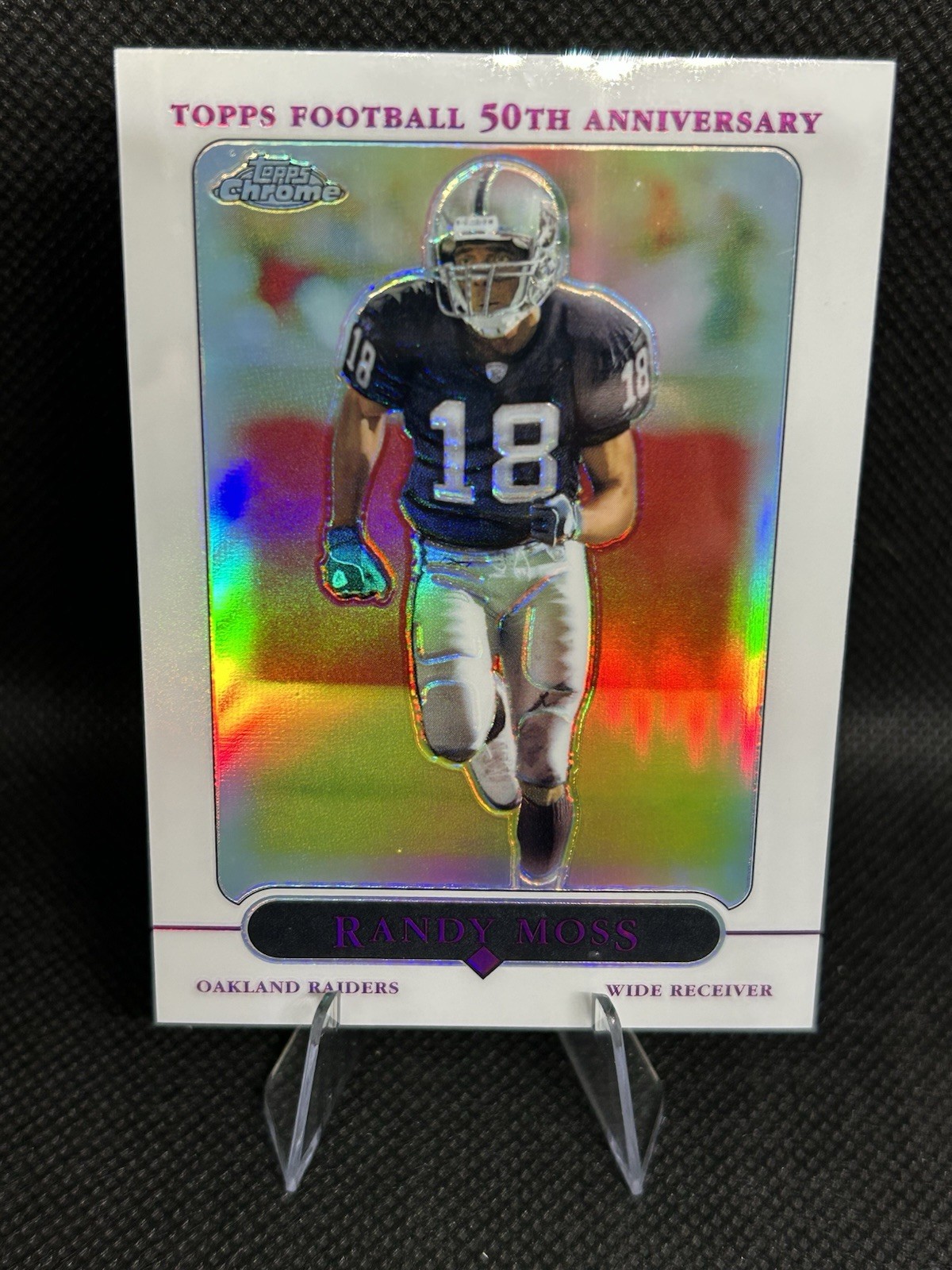 2005 Topps Chrome Randy Moss Refractor #68 Oakland Raiders