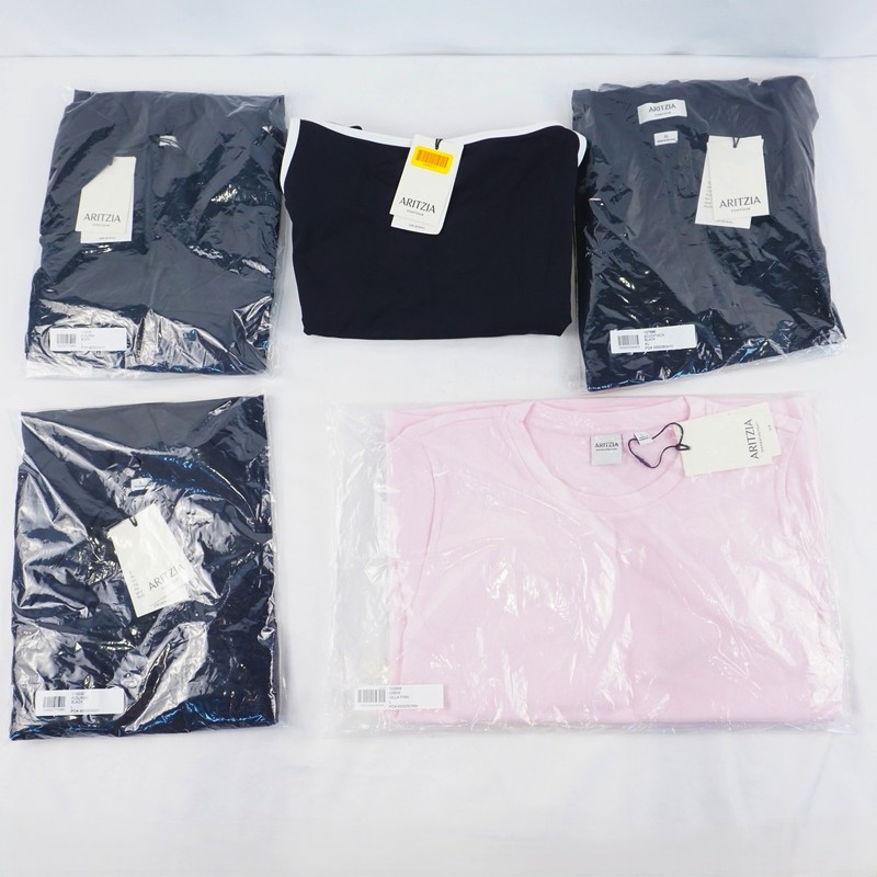 Aritzia Cami, Long Sleeve, & More Assorted Tops - Women's Size L & XL Lot of 5