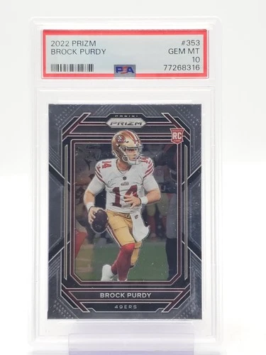 BROCK PURDY 2022 PANINI PRIZM ROOKIE #353 49ERS PSA 10 Q5677