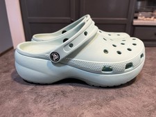 Crocs Womens Baya Platform Clog Light Blue Sz 8 Comfort Festival Chunky