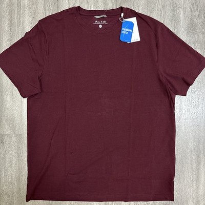 NWT Porter & Ash Performance Tee Shirt Mens XL Burgundy Crew Classic