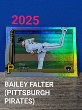 MLB 2025 Bailey Falter Pittsburgh Pirates baseball card, rookie card, used bbC. rookie card picture