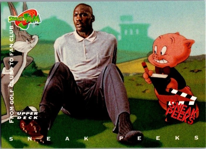 1996 Upper Deck Space Jam - Porky Pig/Michael Jordan #52 for sale