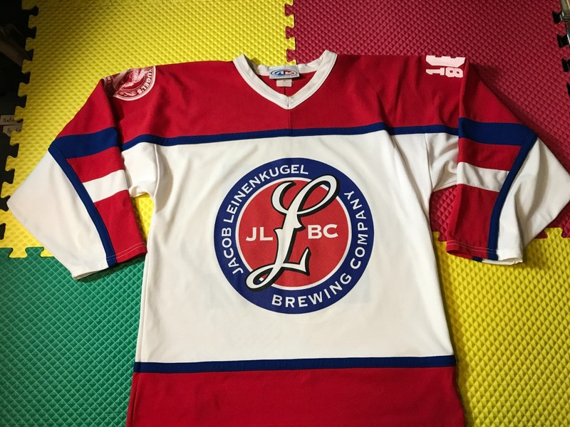 Jacob Leinenkugel's Brewing Co. Athletic Knit Hockey Jersey Men's Size Medium