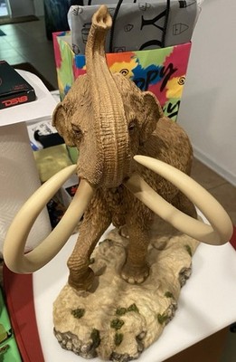 Rare CreArt 90 s Woolly Mammoth #174 Marble Compound Sculpture + COA