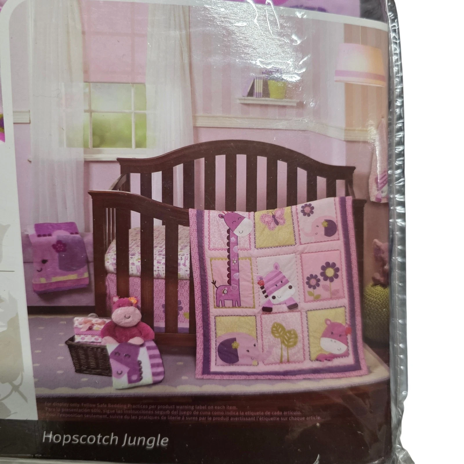 New Lambs & Ivy Hopscotch Jungle 3 Piece Bedding Crib Set for Baby Crib