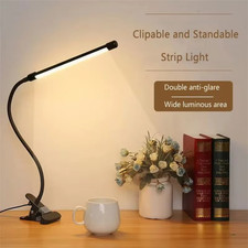 LED Desk Lamp Adjustable Neck Lamp with Clamp Eye-Caring Reading Desk Light 5V