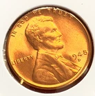 1948-D Lincoln Wheat Cent Penny GEM RD BU From an Original Bank Roll