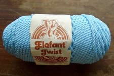 NEW Vintage Skein Blue Elefant Twist Macram  Yarn - Textured Yarn Arts - 1977