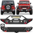 For 2007-2018 Jeep Wrangler JK JKU Front / Rear Bumper with Winch Plate Off-Road