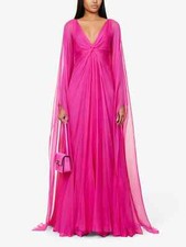 Valentino Pink Cape-sleeve silk gown dress- BNWT- RRP$13,000 USD