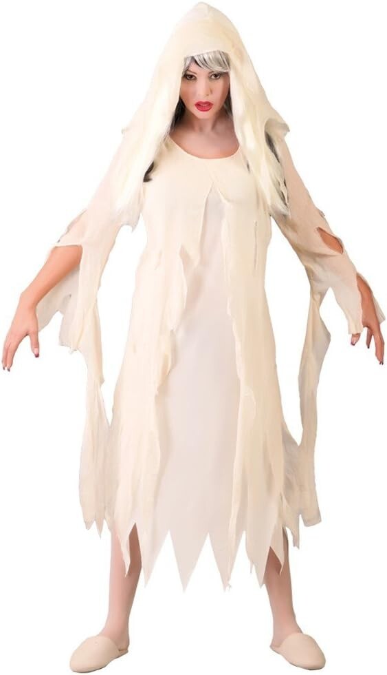 Costume Da Fantasma Halloween - Abito Sposa Zombie Con Parrucca, Set Completo Per Cosplay - Foto 6