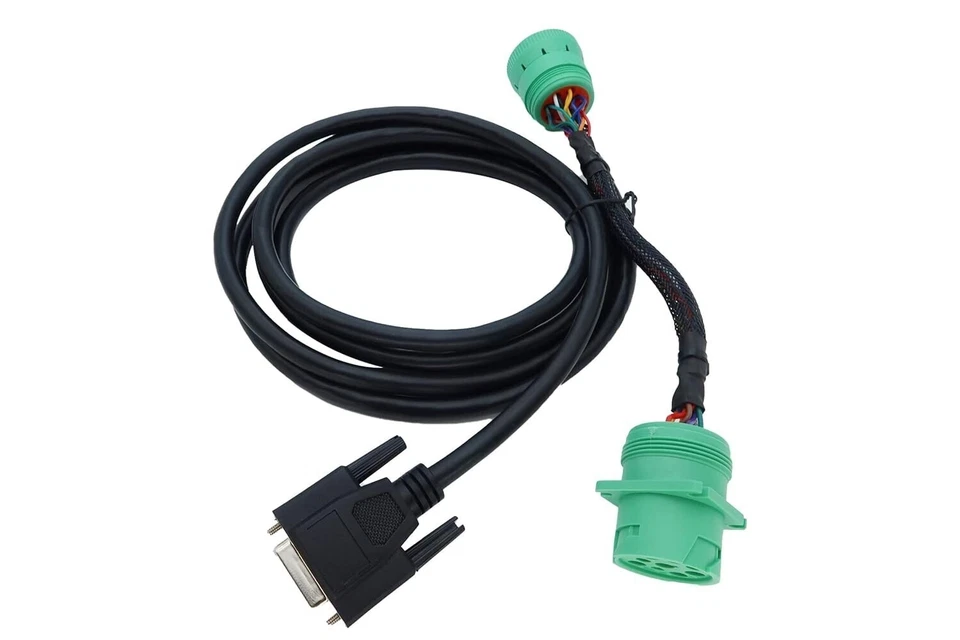 DB15 to Green Type 2 J1939 Male and Female Splitter Y Cable for Truck Freightlin - Image 2 of 4