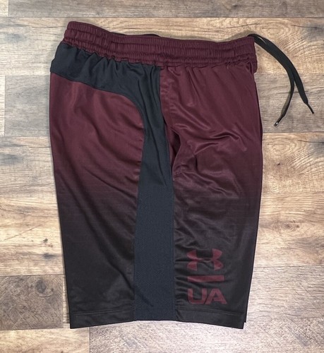 Under Armour Shorts Fitted Small Heatgear Track Gym Basketball Fade Gradient 8". - Picture 4 of 7