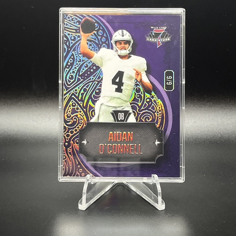2023 WILDCARD 7 CARD STUD AIDAN O’CONNELL /6 PURPLE LAS VEGAS RAIDERS 🔥 