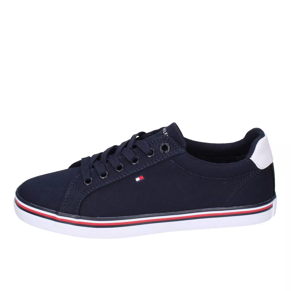 shoes women TOMMY HILFIGER sneakers blue canvas BF810