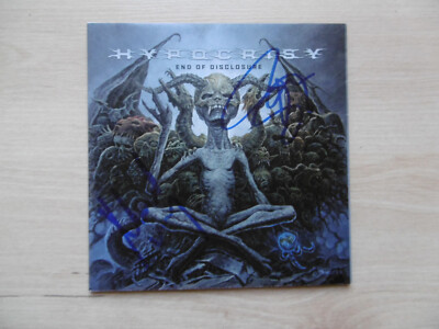 Hypocrisy ''Peter Täggren'' autographs signed CD booklet ''End Of Disclosure''