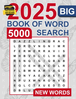 Big Book of Word Search   5000 New Words: Relaxing Word Search Puzzle Book for A
