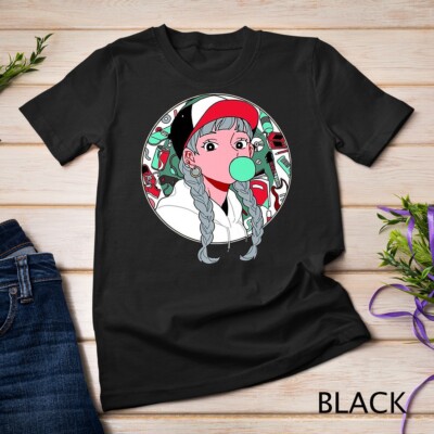 Anime Girl Japanese Aesthetic anime Otaku Premium T-Shirt Unisex T-shirt
