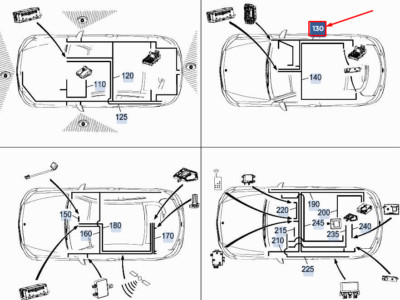 MERCEDES-BENZ C Coupe C205 Telematic Wiring Harness A2055404970