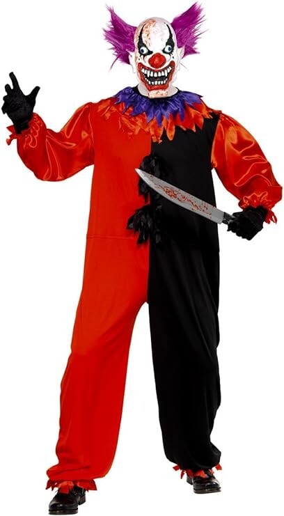 Halloween Mens Sinister Bobo The Clown Costume