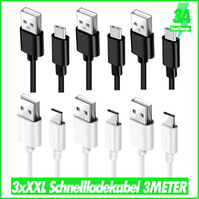 Xiaomi Mi 10i 5G/10/10 Ultra/10 5G/10 Pro 3x XXL Schnell Daten Ladekabel Usb C