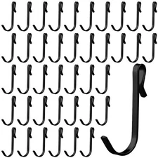40 Pcs J Hook for Wire Shelving Hooks Stainless Steel Hanger Clip on Metal Wi...