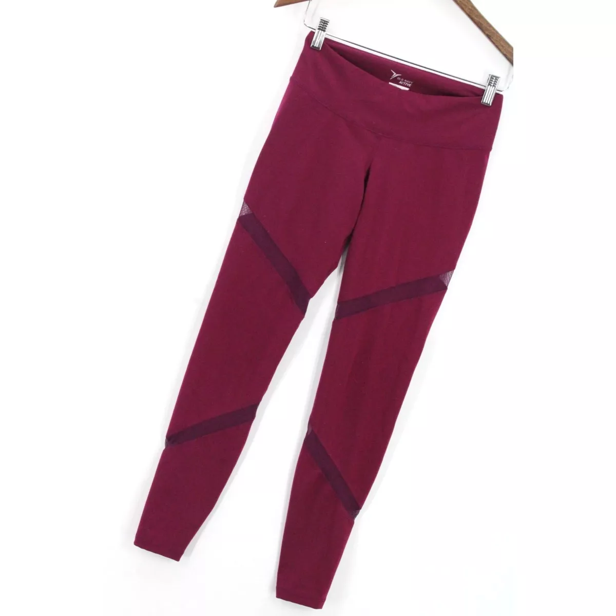 Old Navy Leggings Women s Red Activewear Yoga Pants Go Dry Gym