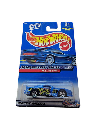 2000 Hot Wheels Speed Blaster Series 3/4 Mustang #039 Blue Diecast Car NEW
